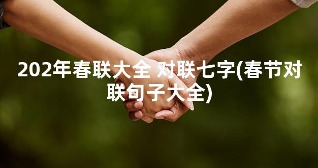 202年春联大全 对联七字(春节对联句子大全)